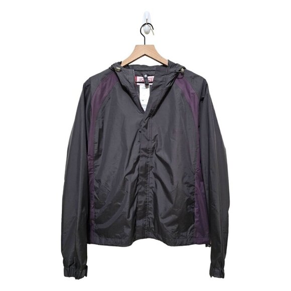 Coleman Purple & Gray Nylon Hooded Windbreaker Rain Jacket Sz S/M - Picture 1 of 13